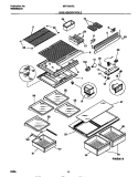 SHELVES / CONTROLS Diagram and Parts List for MRT18RREW0  Frigidaire Refrigerator
