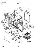 BODY Diagram and Parts List for MEF325CGS4  Frigidaire Range