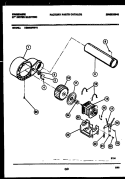 BLOWER AND DRIVE PARTS Diagram and Parts List for DE5800RW2  Frigidaire Dryer