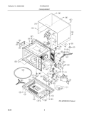 OVEN CABINET Diagram and Parts List for CPLMZ209GCA  Frigidaire Microwave
