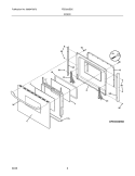 DOOR Diagram and Parts List for FED300ESC  Frigidaire Range