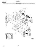 CONTROL PANEL Diagram and Parts List for FLXG52RBT1  Frigidaire Washer Dryer Combo