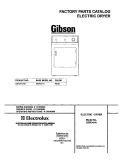 COVER Diagram and Parts List for GER341AS1  Gibson Dryer
