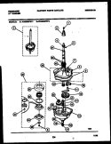 TRANSMISSION PARTS Diagram and Parts List for WA8600PW2  Frigidaire Washer