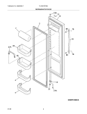 REFRIGERATOR DOOR Diagram and Parts List for PLHS67EFSB0  Frigidaire Refrigerator
