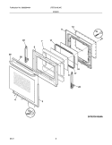 DOOR Diagram and Parts List for LFEF3018LWC  Frigidaire Range