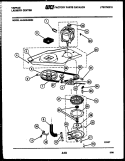 WASHER DRIVE SYSTEM AND PUMP Diagram and Parts List for 44-2409-00-02  Tappan Washer