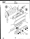 BACKGUARD Diagram and Parts List for GF740ND7  Frigidaire Range