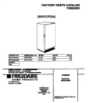 COVER Diagram and Parts List for MFU21M3GW1  Frigidaire Freezer