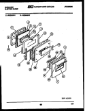 DOOR PARTS Diagram and Parts List for REG34NW1  Frigidaire Range