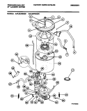 WASHER MOTOR, TUB, HOSES Diagram and Parts List for FLSE72GCS0  Frigidaire Washer Dryer Combo
