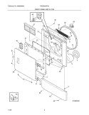 FRONT PANEL/LINT FILTER Diagram and Parts List for FGQB4000FS2  Frigidaire Dryer