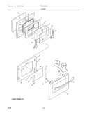 DOOR Diagram and Parts List for CFGS379DC2  Frigidaire Range