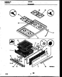 COOKTOP AND BROILER DRAWER PARTS Diagram and Parts List for GF670RXW4  Frigidaire Range
