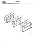 DOOR Diagram and Parts List for FGF335BEWB  Frigidaire Range