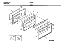 DOOR Diagram and Parts List for 30-3352-23-05  Tappan Range