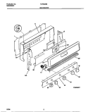 BACKGUARD Diagram and Parts List for FGF332BBWC  Frigidaire Range
