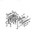 OVEN DOOR Diagram and Parts List for RG533DW2  Frigidaire Range
