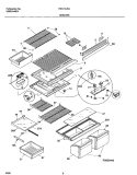 SHELVES Diagram and Parts List for FRT21LRGW9  Frigidaire Refrigerator
