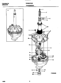 P12M0009 TRANSMISSION Diagram and Parts List for FWXB23RGS0  Frigidaire Washer