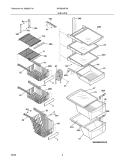 SHELVES Diagram and Parts List for WRS26MF5AQI  Crosley Refrigerator