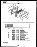 DOOR PARTS Diagram and Parts List for GF300NW6  Frigidaire Range