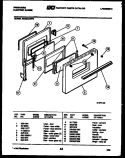 DOOR PARTS Diagram and Parts List for RG35CAL4  Frigidaire Range