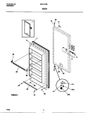 DOOR Diagram and Parts List for MFU14F3BW5  Frigidaire Freezer