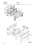 DOOR Diagram and Parts List for PLES389ACA  Frigidaire Range