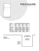 COVER Diagram and Parts List for NFTR18X4LW2  Frigidaire Refrigerator