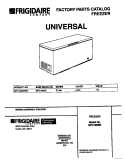 COVER Diagram and Parts List for MFC18M0EW0  Frigidaire Freezer