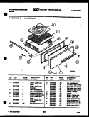 BROILER DRAWER PARTS Diagram and Parts List for GF521HXD3  Frigidaire Range
