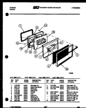 DOOR PARTS Diagram and Parts List for 31-3968-66-02  Tappan Range