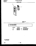 CONTROL PANEL Diagram and Parts List for MCT1370A1  Frigidaire Microwave