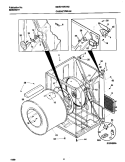 CABINET / DRUM Diagram and Parts List for MDE216REW2  Frigidaire Dryer