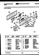 CONTROL PANEL Diagram and Parts List for KF350GDD7  Frigidaire Range