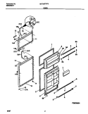 DOOR Diagram and Parts List for MRT18TRFD0  Frigidaire Refrigerator
