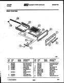 BROILER DRAWER PARTS Diagram and Parts List for 72-2547-23-09  Tappan Range