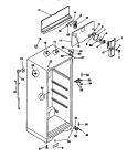 CABINET, FAN ASSY Diagram and Parts List for PRT154MCD5  Frigidaire Refrigerator