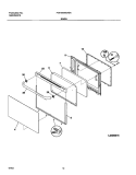 DOOR Diagram and Parts List for FGF350MXASA  Frigidaire Range