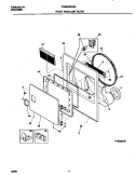P16D0019 FRNT PNL, DOOR Diagram and Parts List for FDGB23RGS0  Frigidaire Dryer
