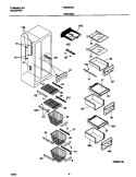 SHELVES Diagram and Parts List for FRS26ZSHB3  Frigidaire Refrigerator