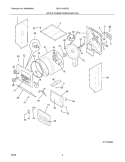 UPPER CABINET/DRUM HEATER Diagram and Parts List for GLGH1642FS5  Frigidaire Washer Dryer Combo