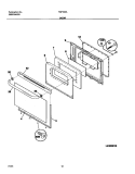 DOOR Diagram and Parts List for TGF336AWE  Tappan Range
