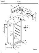 CABINET Diagram and Parts List for MRT18BSCW0  Frigidaire Refrigerator