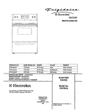 COVER Diagram and Parts List for FEF352AUF  Frigidaire Range