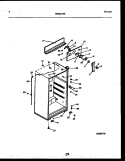 CABINET PARTS Diagram and Parts List for RT171NCW1  Frigidaire Refrigerator