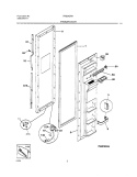 FREEZER DOOR Diagram and Parts List for FRS24ZRHB5  Frigidaire Refrigerator