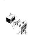 FRONT, WRAPPER Diagram and Parts List for AC089H1A2  Frigidaire Air Conditioner