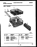 RACKS AND TRAYS Diagram and Parts List for TDB232RBR0  Tappan Dishwasher
